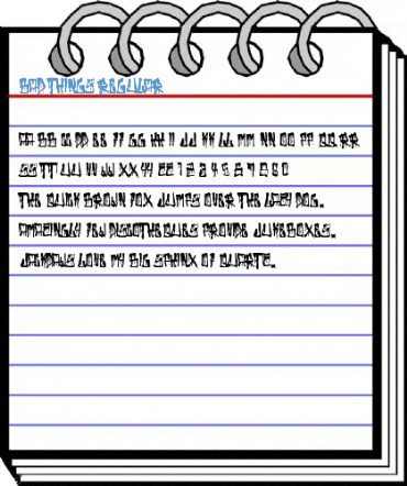 Bad Things Regular Font