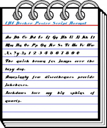LHF Becker Poster Script Normal Font