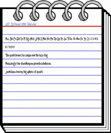 LHF Billhead 1890 Regular Font