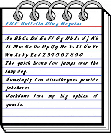 LHF Bulletin Plug Regular Font