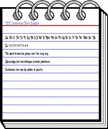 LHF Californian Bold Regular Font