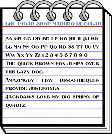 LHF Cigar Shop Maduro Regular Font