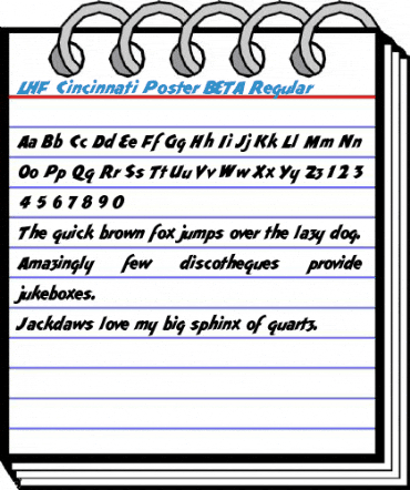 LHF Cincinnati Poster BETA Regular Font