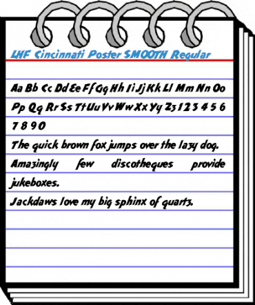 LHF Cincinnati Poster SMOOTH Regular Font