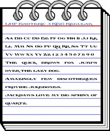 LHF Esoteric 3 REG Regular Font