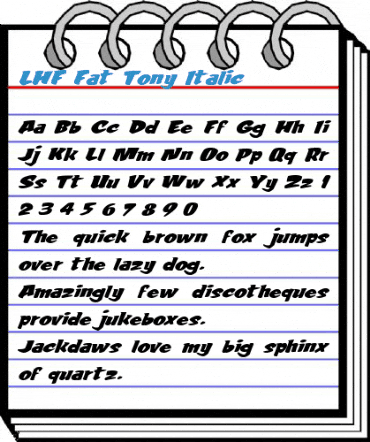 LHF Fat Tony Italic Font