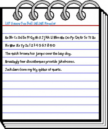 LHF Happy Fun Ball INLINE Regular Font