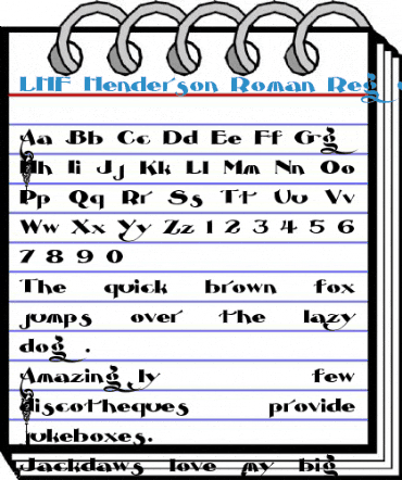 LHF Henderson Roman Regular Font