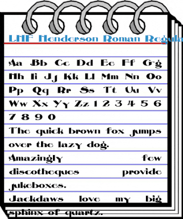 LHF Henderson Roman Regular Font