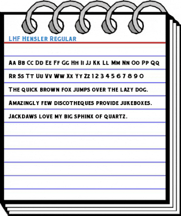 LHF Hensler Regular Font