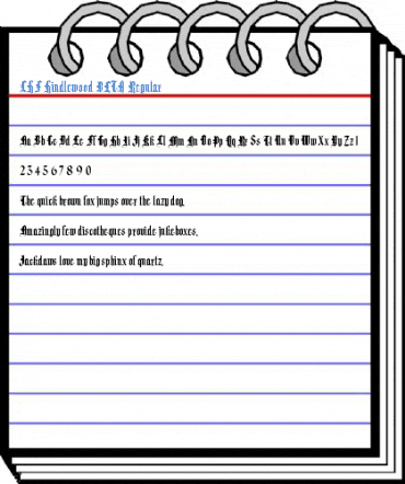 LHF Hindlewood BETA Regular Font