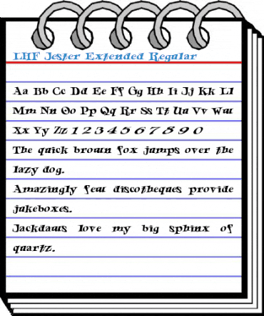 LHF Jester Extended Regular Font