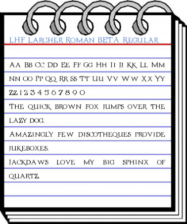 LHF Larcher Roman BETA Regular Font