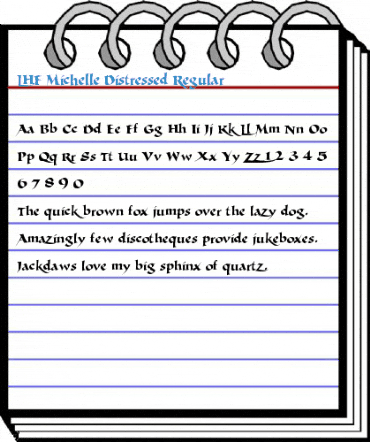 LHF Michelle Distressed Regular Font