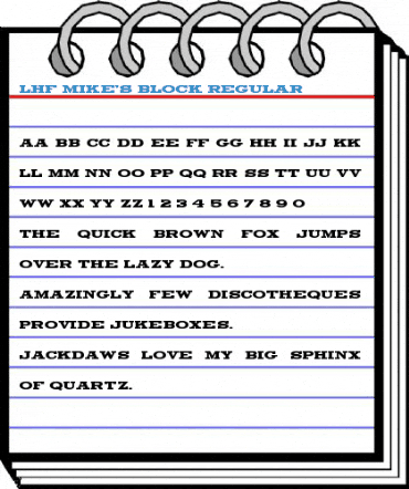 LHF Mike's Block Regular Font