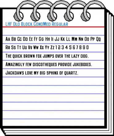 LHF Old Block CondMed Regular Font