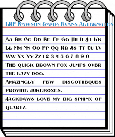 LHF Rawson & Evans Alternates Regular Font