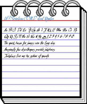 LHF Scriptana COND slant Regular Font