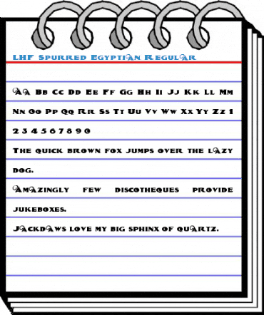 LHF Spurred Egyptian Regular Font