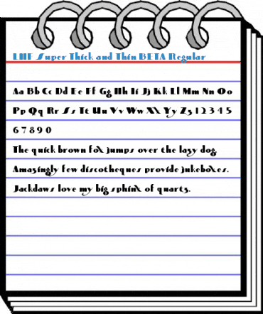 LHF Super Thick and Thin BETA Regular Font