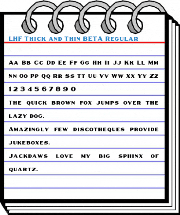 LHF Thick and Thin BETA Regular Font