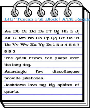 LHF Tuscan Full Block | ATK Regular Font