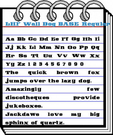 LHF Wall Dog BASE Regular Font