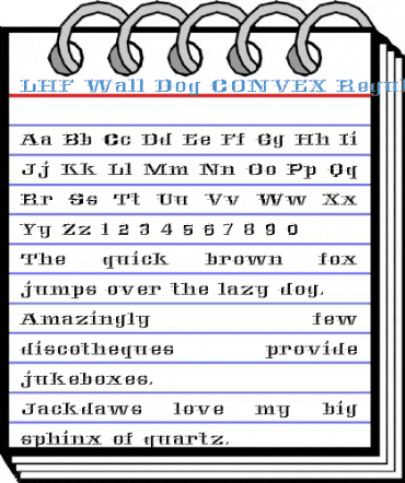 LHF Wall Dog CONVEX Regular Font