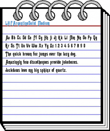 LHFArgentineSolid Medium Font