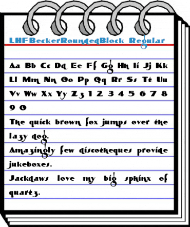 LHFBeckerRoundedBlock Regular Font
