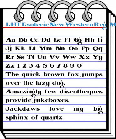 LHFEsotericNewWesternReg Medium Font