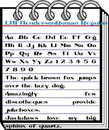 LHFHendersonRoman Regular Font