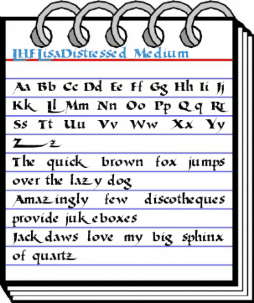 LHFLisaDistressed Medium Font