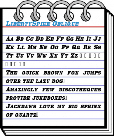 LibertySpike Oblique Font