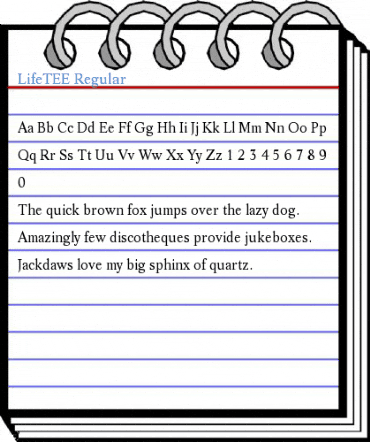 LifeTEE Regular Font