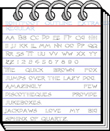 Lightfoot Outline Extra-expanded Regular Font