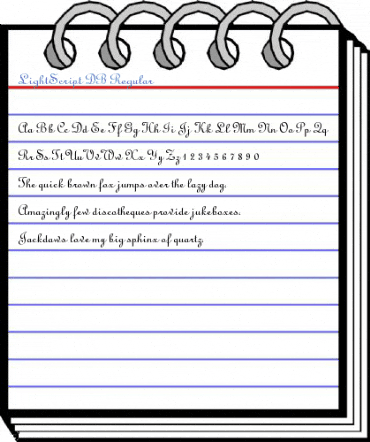 LightScript DB Regular Font