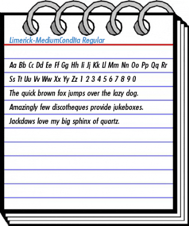 Limerick-MediumCondIta Font