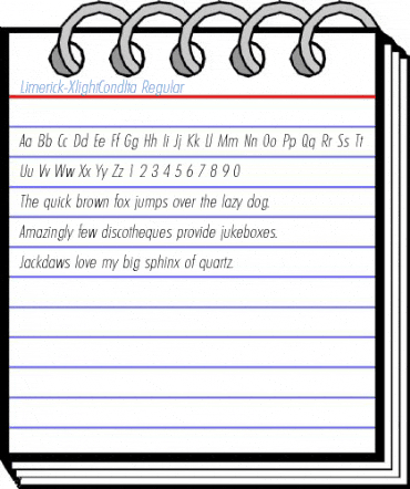 Limerick-XlightCondIta Regular Font