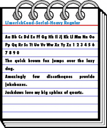 LimerickCond-Serial-Heavy Regular Font