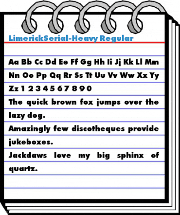 LimerickSerial-Heavy Regular Font