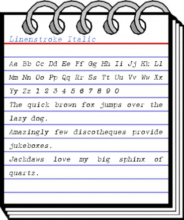 Linenstroke Italic Font