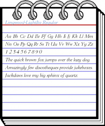 Lingwood-LightIta Regular Font