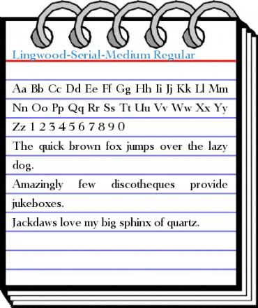 Lingwood-Serial-Medium Font