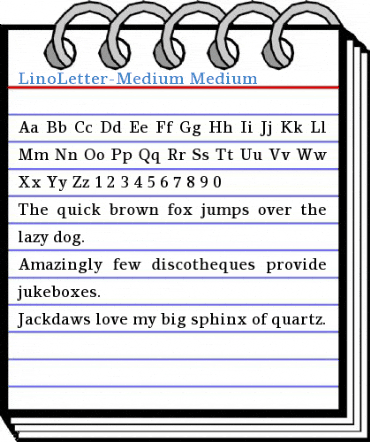 LinoLetter-Medium Font