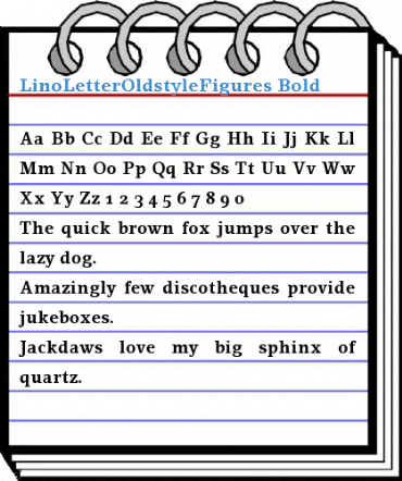 LinoLetterOldstyleFigures Bold Font