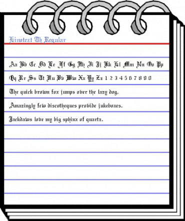 Linotext Th Regular Font