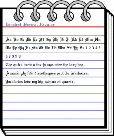 Linotext-Normal Regular Font