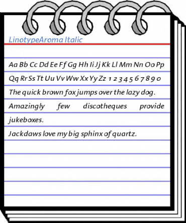 LinotypeAroma Italic Font