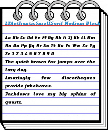 LTAuthenticSmallSerif Medium Black Font